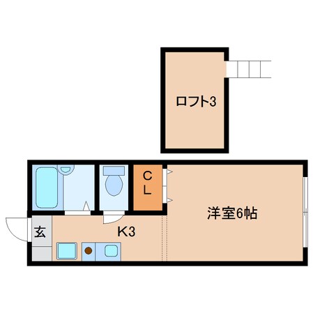 菜畑駅 徒歩4分 2階の物件間取画像